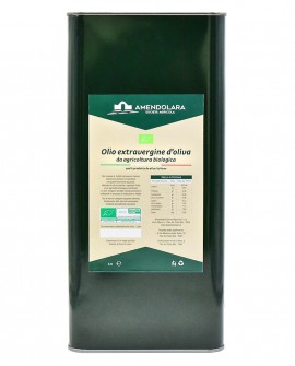 Olio extravergine d'oliva biologico - Classico 100% italiano - Latta 5 Lt - Olio di Puglia Amendolara Bio