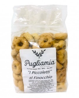 Taralli al Finocchio artigianali, I Piccoletti - busta 300g - Forno Pugliamia
