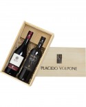 Box regalo in legno Nero di Troia da due bottiglie - Cantina Vini Placido Volpone