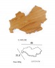 Tagliere in legno a forma di regione Molise - dimensione 45 x 31.5 - Elga Design